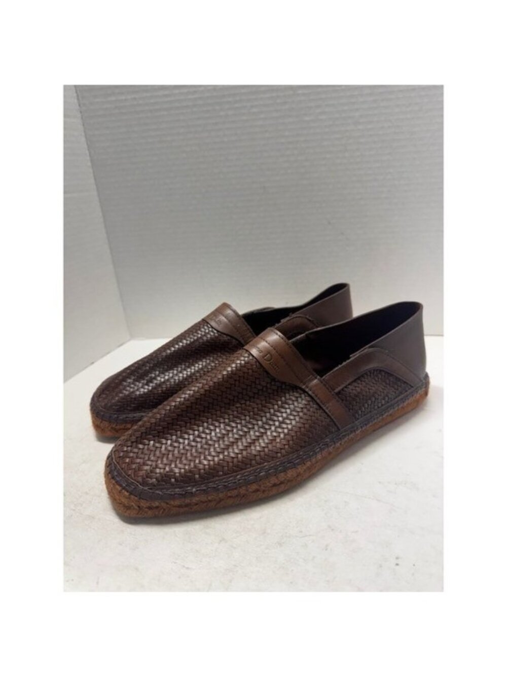 Massimo Dutti Limited Edition Brown Woven Leather Espadrilles Spain 43 10